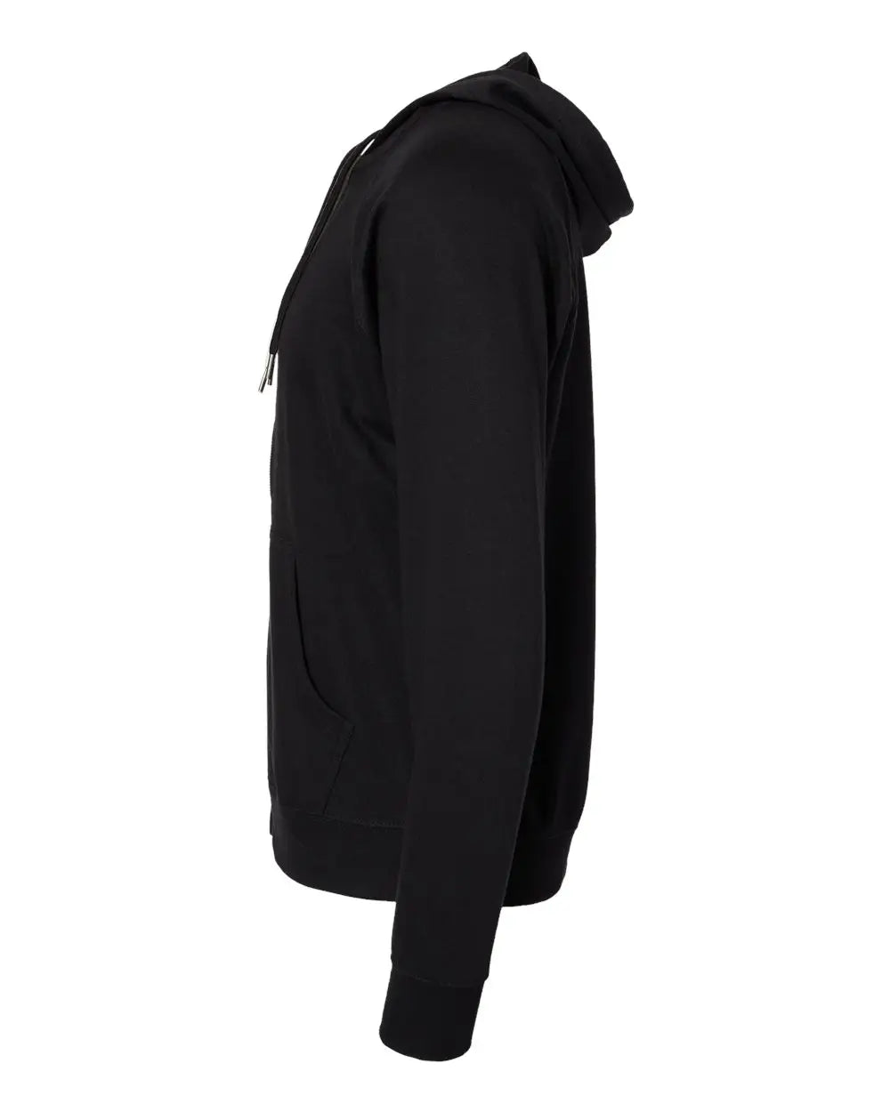 Independent Trading Co. Ss1000z Icon Lightweight Loopback Terry Full-zip Hooded Sweatshirt - Black
