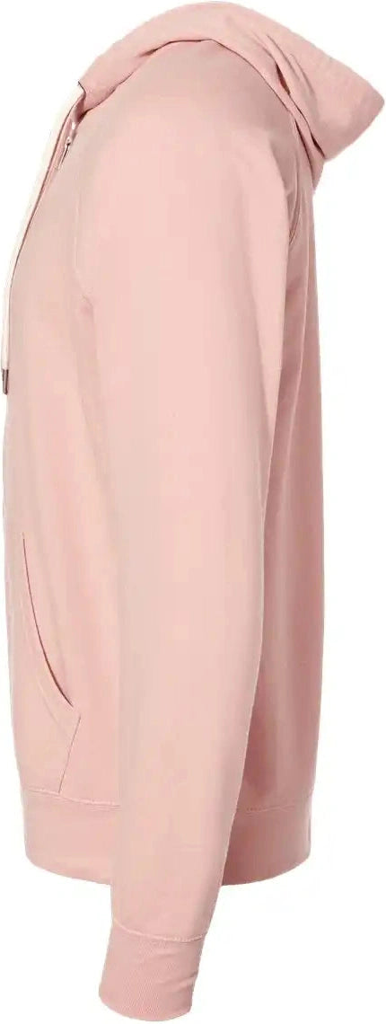 Independent Trading Co. Ss1000z Icon Lightweight Loopback Terry Full-zip Hooded Sweatshirt - Rose
