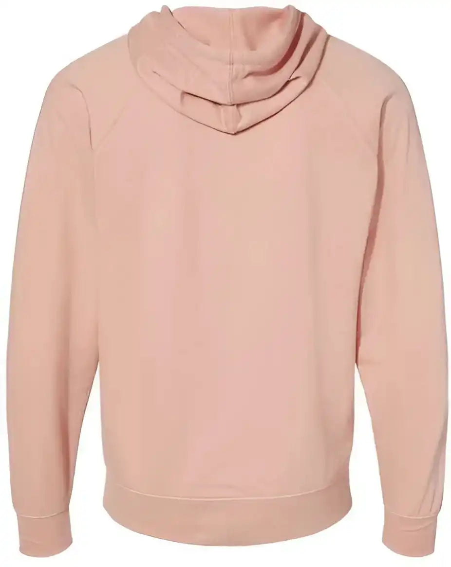 Independent Trading co Ss1000z Icon Unisex Lightweight Loopback Terry Full Zip Hooded Sweatshirt Rose