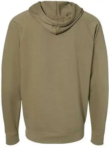 Independent Trading co Ss1000z Icon Unisex Lightweight Loopback Terry Full-zip Hooded Sweatshirt - Olive