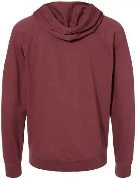 Independent Trading co Ss1000z Icon Unisex Lightweight Loopback Terry Full-zip Hooded Sweatshirt - Port