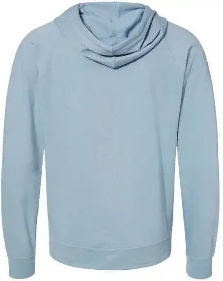 Independent Trading co Ss1000z Icon Unisex Lightweight Loopback Terry Full-zip Hooded Sweatshirt - Misty Blue