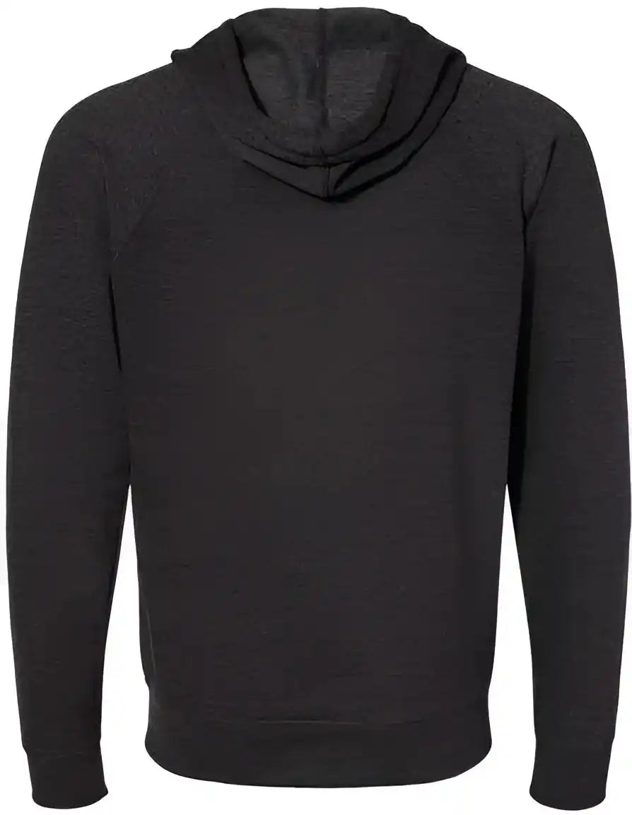 Independent Trading co Ss1000z Icon Unisex Lightweight Loopback Terry Full-zip Hooded Sweatshirt - Charcoal Heather