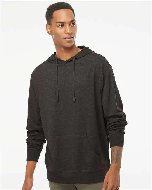Independent Trading Co. Ss150j Lightweight Hooded Pullover T-shirt - Charcoal Heather