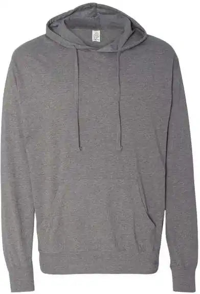 Independent Trading co Ss150j Lightweight Hooded Pullover t Shirt Gunmetal Heather