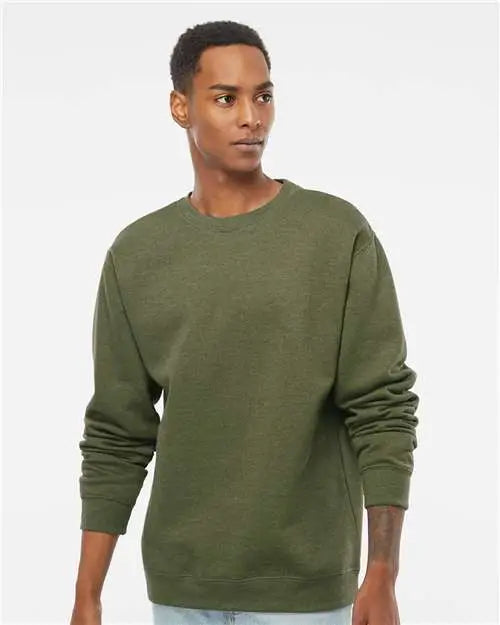 Independent Trading Co. Ss3000 Midweight Crewneck Sweatshirt - Army Heather