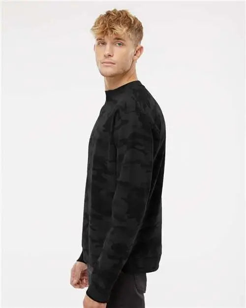 Independent Trading Co. Ss3000 Midweight Crewneck Sweatshirt - Black Camo