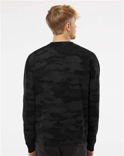 Independent Trading Co. Ss3000 Midweight Crewneck Sweatshirt - Black Camo