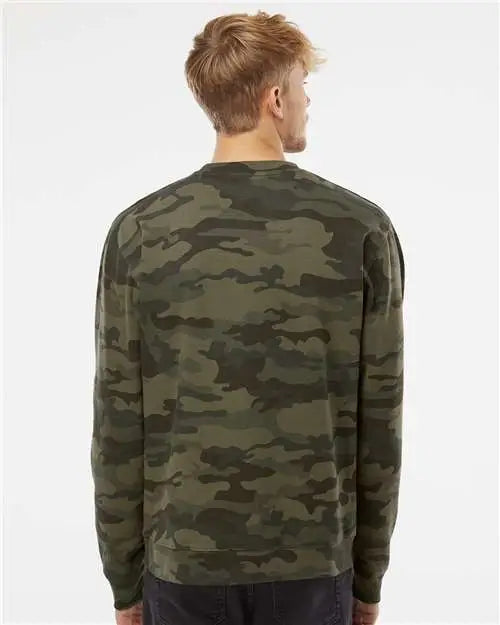 Independent Trading Co. Ss3000 Midweight Crewneck Sweatshirt - Forest Camo