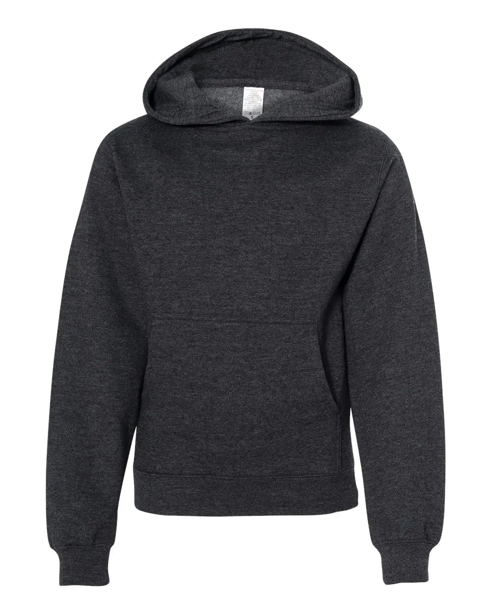 Independent Trading Co. Ss4001y Youth Midweight Hooded Sweatshirt - Charcoal Heather - Dark Gray / s