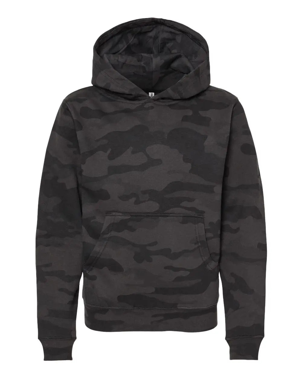 Independent Trading Co. Ss4001y Youth Midweight Hooded Sweatshirt - Black Camo - s