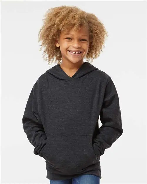 Independent Trading Co. Ss4001y Youth Midweight Hooded Sweatshirt - Charcoal Heather