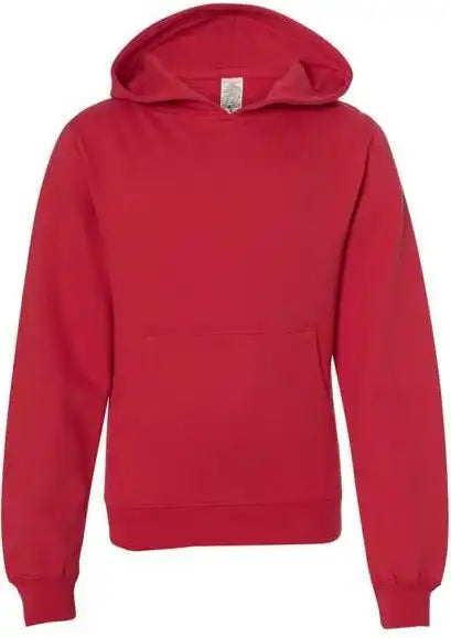 Independent Trading co Ss4001y Youth Midweight Hooded Sweatshirt Red