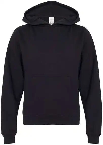 Independent Trading co Ss4001y Youth Midweight Hooded Sweatshirt Black