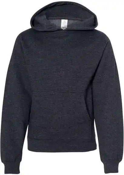 Independent Trading co Ss4001y Youth Midweight Hooded Sweatshirt Charcoal Heather