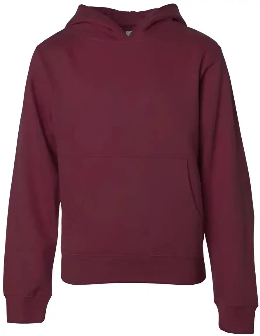 Independent Trading co Ss4001y Youth Midweight Hooded Sweatshirt Maroon