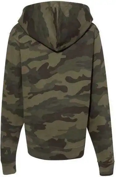 Independent Trading co Ss4001y Youth Midweight Hooded Sweatshirt Forest Camo