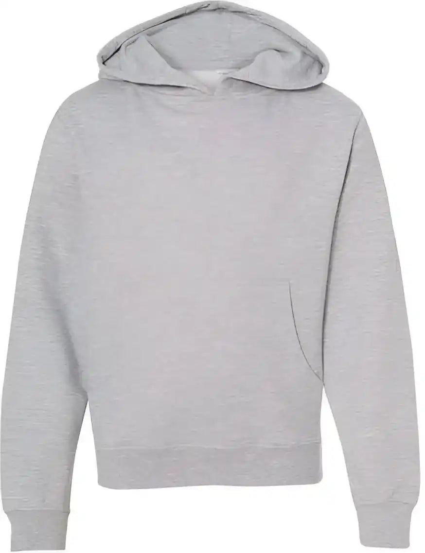 Independent Trading co Ss4001y Youth Midweight Hooded Sweatshirt Grey Heather