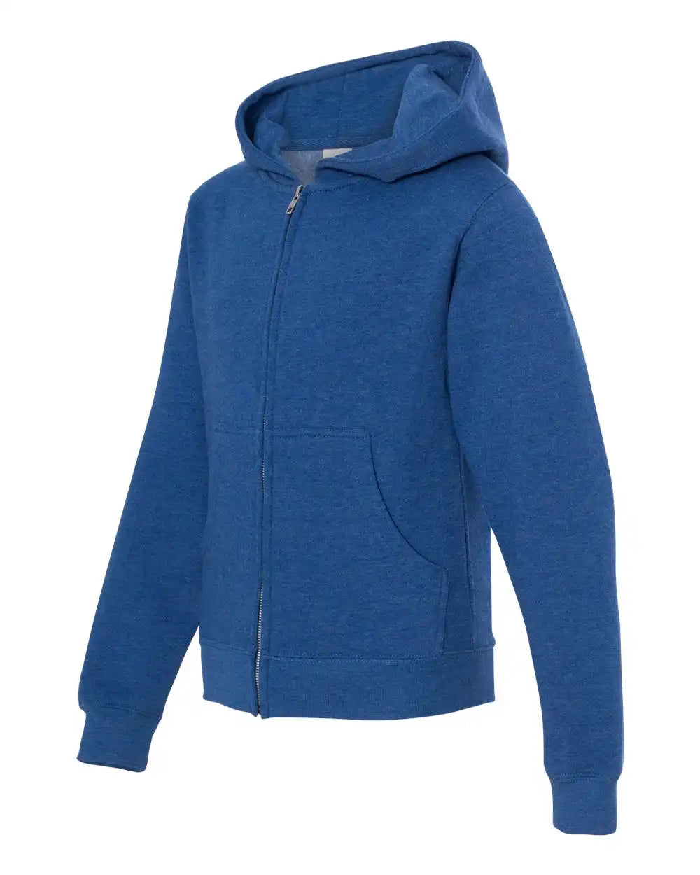 Independent Trading Co. Ss4001yz Youth Midweight Full-zip Hooded Sweatshirt - Royal Heather - s