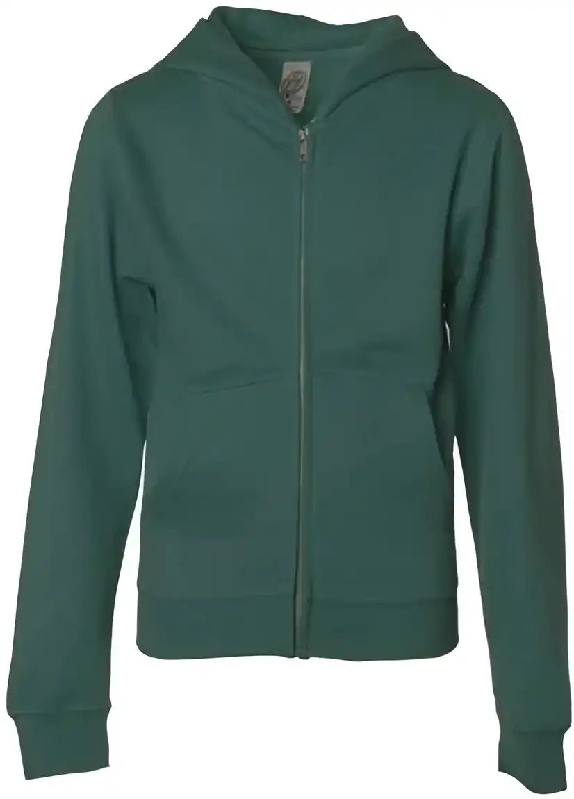 Independent Trading co Ss4001yz Youth Midweight Full Zip Hooded Sweatshirt Alpine Green
