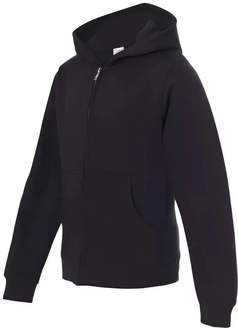 Independent Trading co Ss4001yz Youth Midweight Full-zip Hooded Sweatshirt - Black