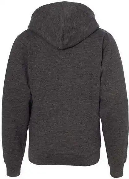 Independent Trading co Ss4001yz Youth Midweight Full Zip Hooded Sweatshirt Charcoal Heather