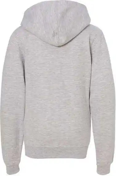 Independent Trading co Ss4001yz Youth Midweight Full Zip Hooded Sweatshirt Grey Heather