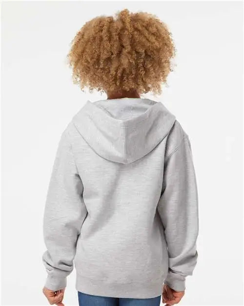 Independent Trading Co. Ss4001yz Youth Midweight Full-zip Hooded Sweatshirt - Grey Heather