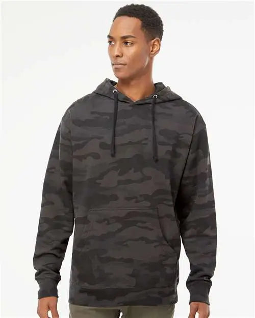 Independent Trading Co. Ss4500 Midweight Hooded Sweatshirt - Black Camo