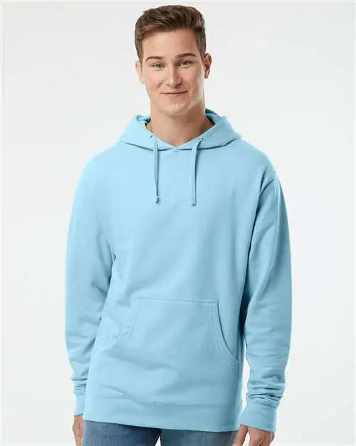 Independent Trading Co. Ss4500 Midweight Hooded Sweatshirt - Blue Aqua