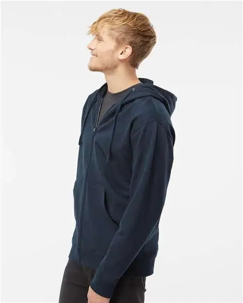 Independent Trading Co. Ss4500z Midweight Full-zip Hooded Sweatshirt - Navy