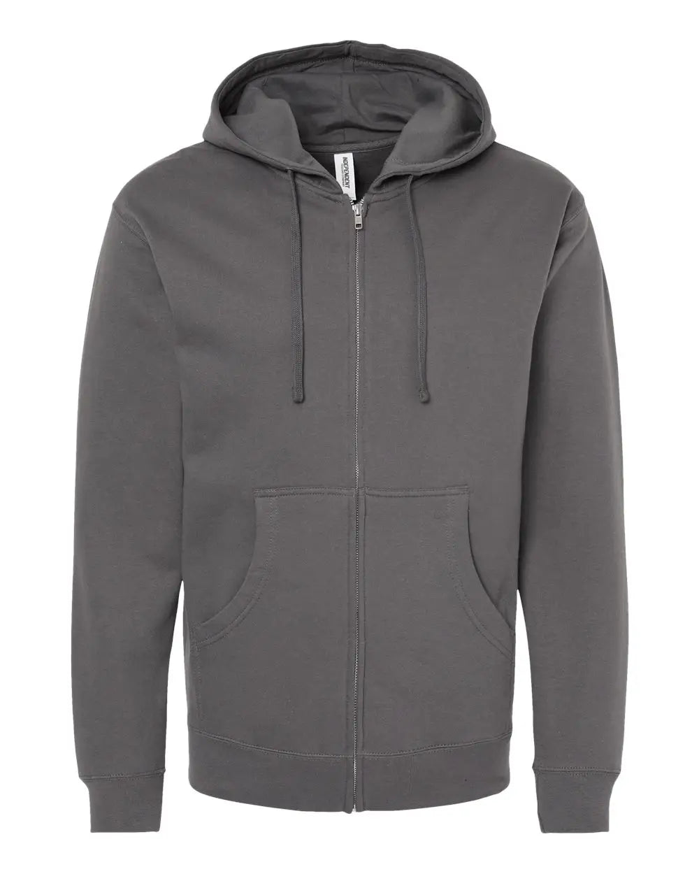 Independent Trading Co. Ss4500z Midweight Full-zip Hooded Sweatshirt - Charcoal - Dark Gray / Xs