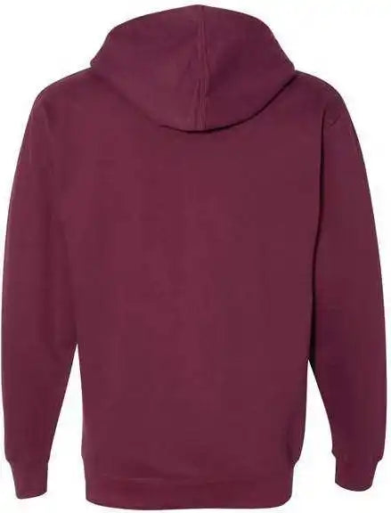Independent Trading co Ss4500z Midweight Full Zip Hooded Sweatshirt Maroon