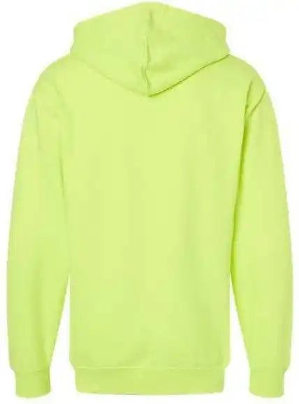 Independent Trading co Ss4500z Midweight Full Zip Hooded Sweatshirt Safety Yellow