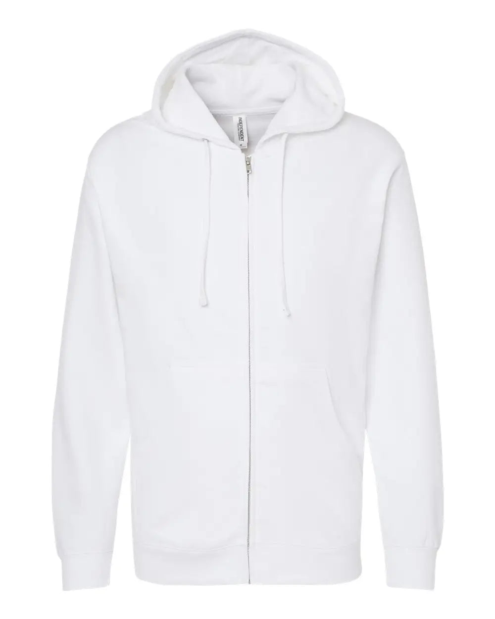 Independent Trading Co. Ss4500z Midweight Full-zip Hooded Sweatshirt - White - Xs