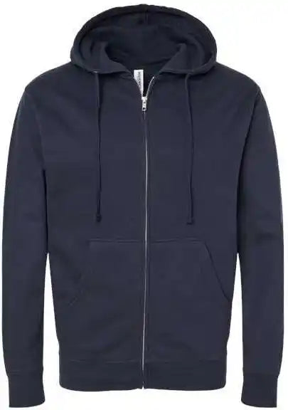 Independent Trading co Ss4500z Midweight Full-zip Hooded Sweatshirt - Navy