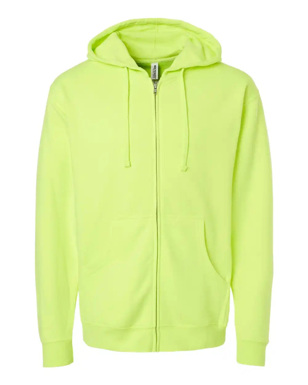Independent Trading Co. Ss4500z Midweight Full-zip Hooded Sweatshirt - Safety Yellow - Xs