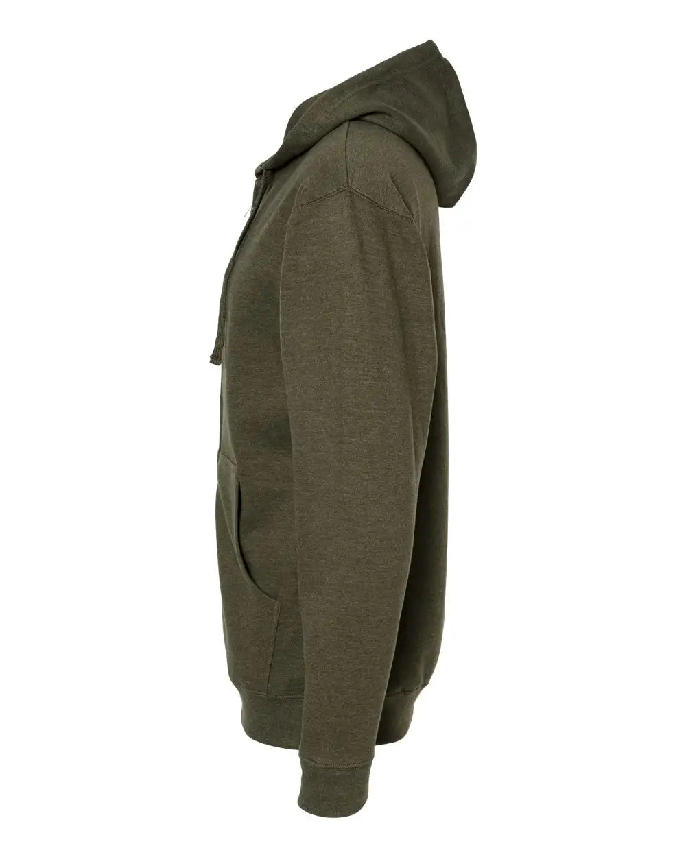 Independent Trading Co. Ss4500z Midweight Full-zip Hooded Sweatshirt - Army Heather