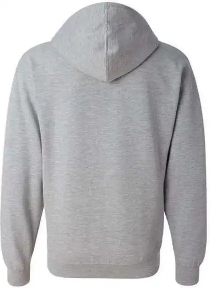 Independent Trading co Ss4500z Midweight Full Zip Hooded Sweatshirt Grey Heather