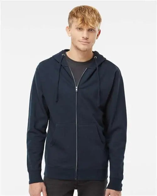 Independent Trading Co. Ss4500z Midweight Full-zip Hooded Sweatshirt - Navy