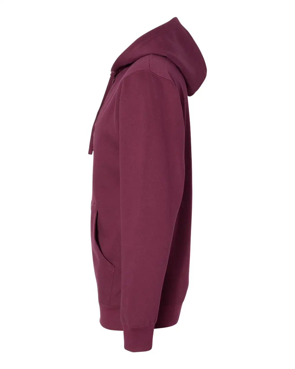 Independent Trading Co. Ss4500z Midweight Full-zip Hooded Sweatshirt - Maroon