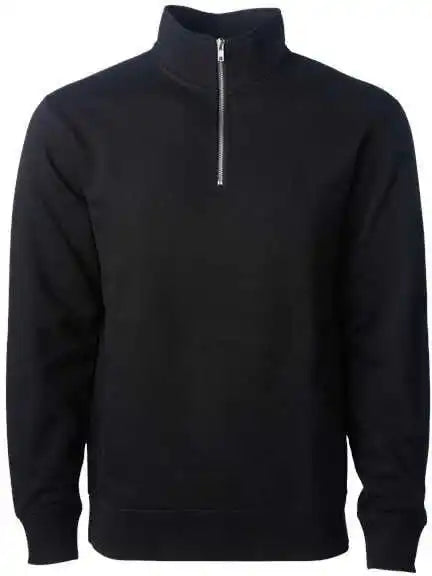 Independent Trading co Ss4600qz Midweight Quarter Zip Pullover Black