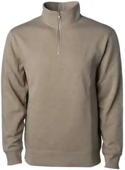 Independent Trading co Ss4600qz Midweight Quarter Zip Pullover Cement