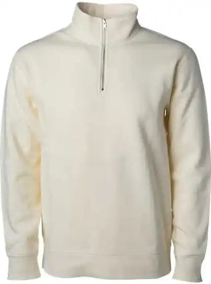 Independent Trading co Ss4600qz Midweight Quarter Zip Pullover Bone
