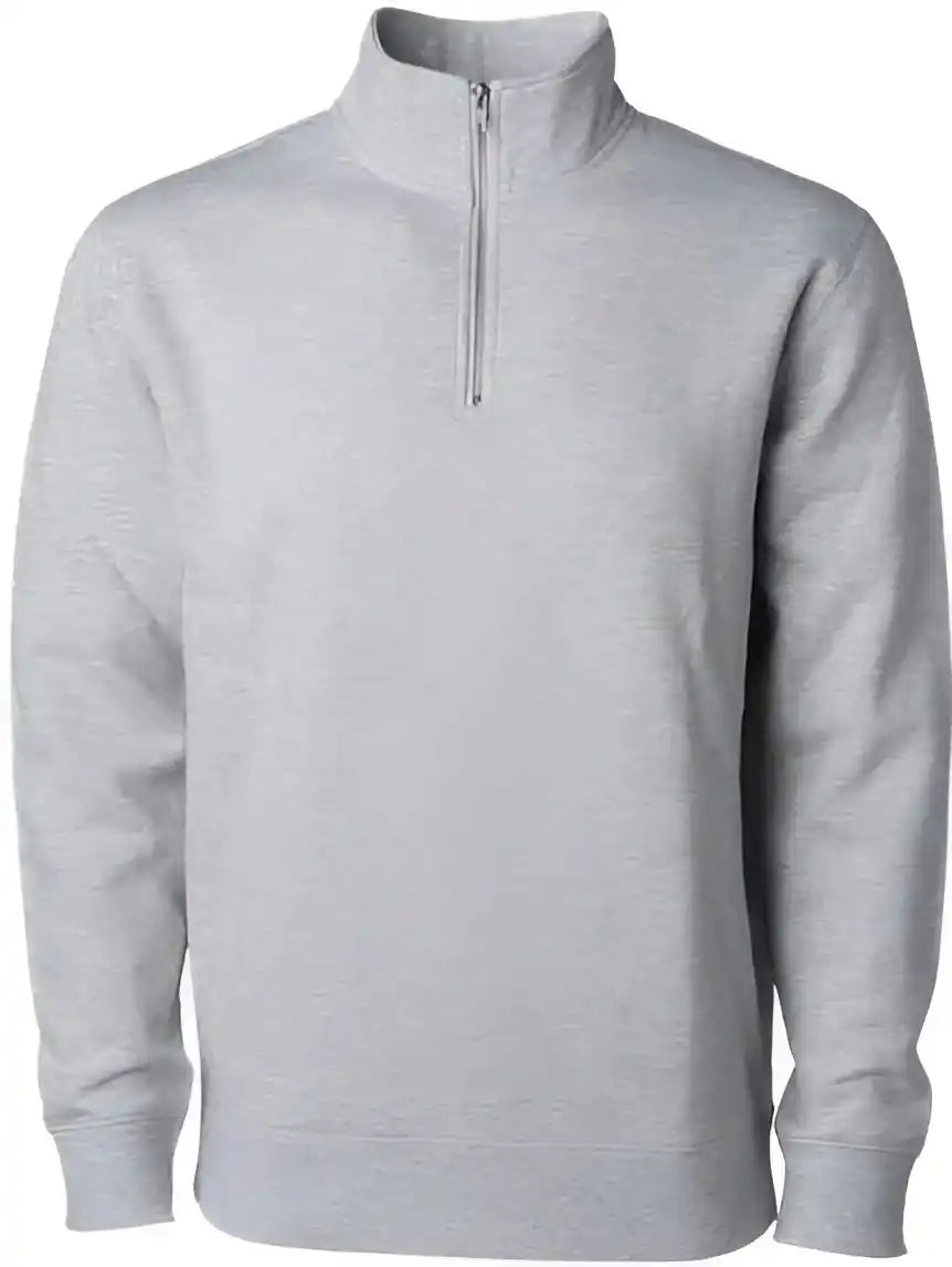 Independent Trading co Ss4600qz Midweight Quarter Zip Pullover Gray Heather