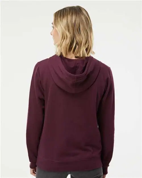 Independent Trading Co. Ss650 Juniors’ Heavenly Fleece Lightweight Hooded Sweatshirt - Light Blackberry