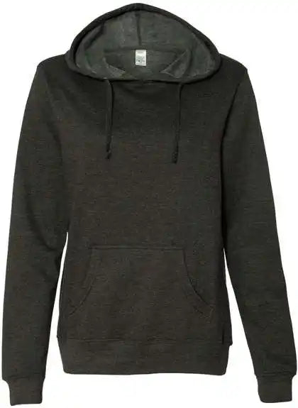 Independent Trading co Ss650 Juniors Heavenly Fleece Lightweight Hooded Sweatshirt - Charcoal Heather