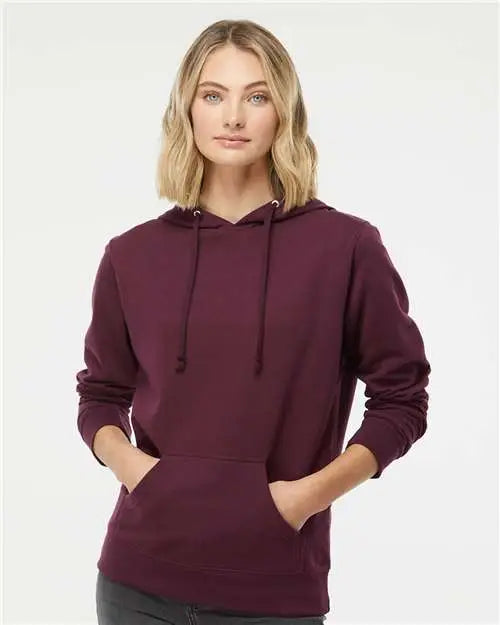 Independent Trading Co. Ss650 Juniors’ Heavenly Fleece Lightweight Hooded Sweatshirt - Light Blackberry