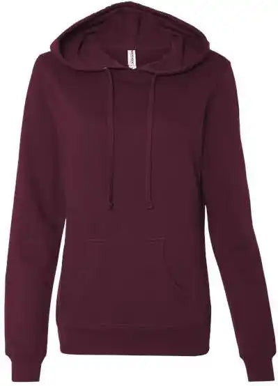 Independent Trading co Ss650 Juniors Heavenly Fleece Lightweight Hooded Sweatshirt - Light Blackberry