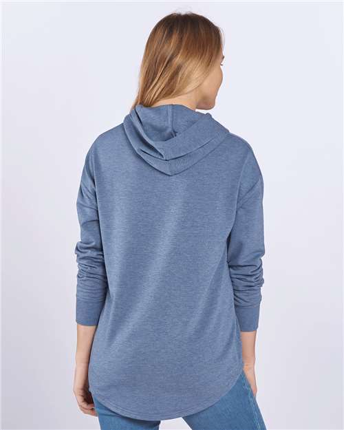 Indigo Heather Women&#39;s Dream Fleece Hooded Pullover - BW5301